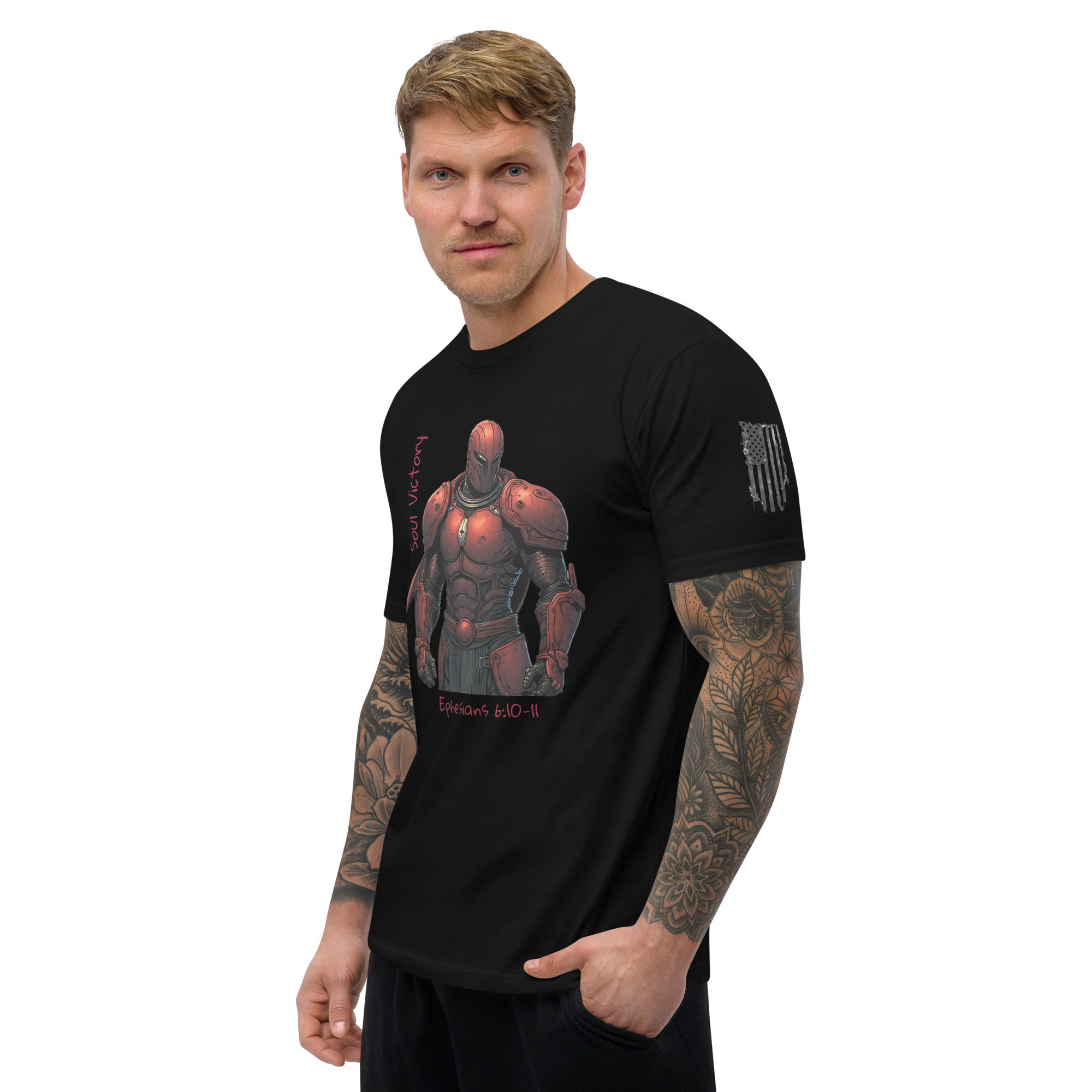 Ultra Premium Armor of God Fitted Tee - Image 13